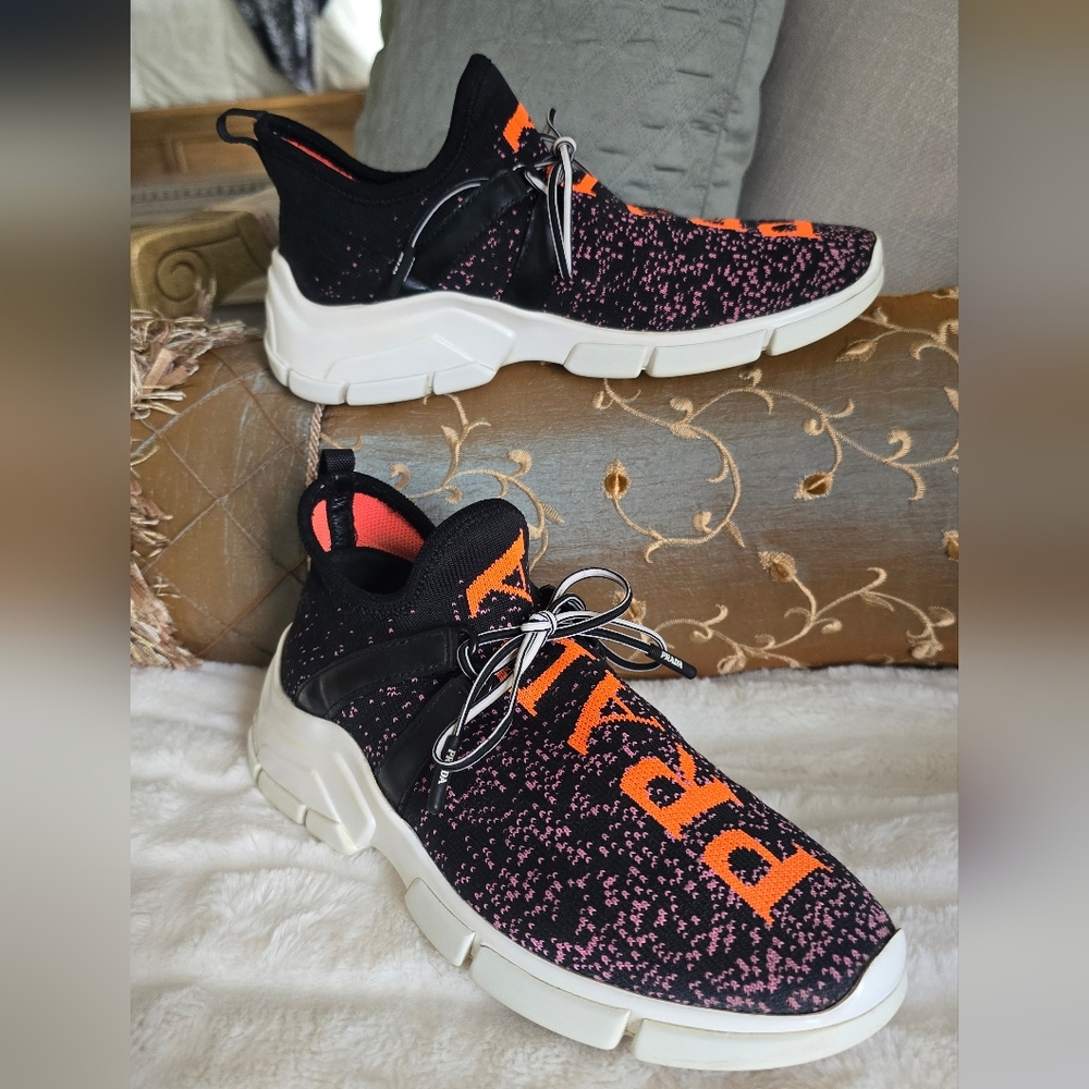 PRADA Dégradé Big Logo knit sock Sneaker - Picture 5 of 15